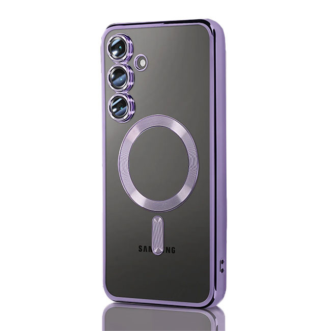 Husa Samsung Galaxy A56, Electroplating Magsafe TPU, protectie camera, mov