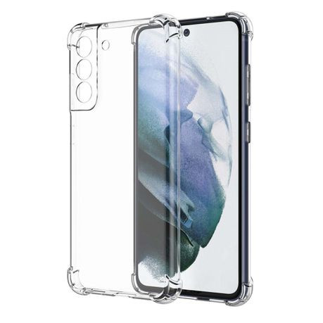 Husa Samsung Galaxy S21 FE TPU transparent, intarituri in colturi, grosime 1,5 mm