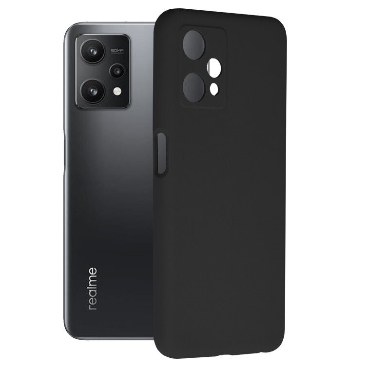 Husa protectie Realme 9, Matt TPU, silicon moale, negru