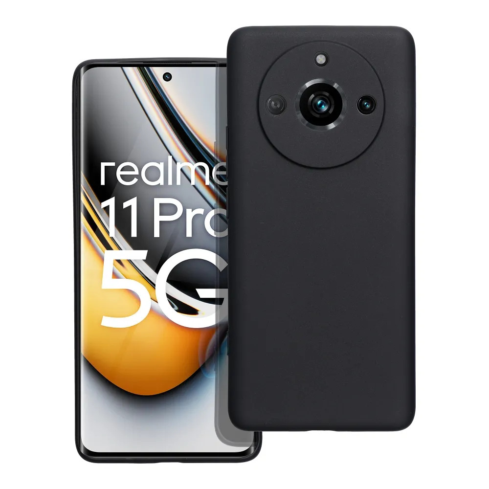 Husa protectie Realme 11 Pro 5G, Matt TPU, silicon moale, negru