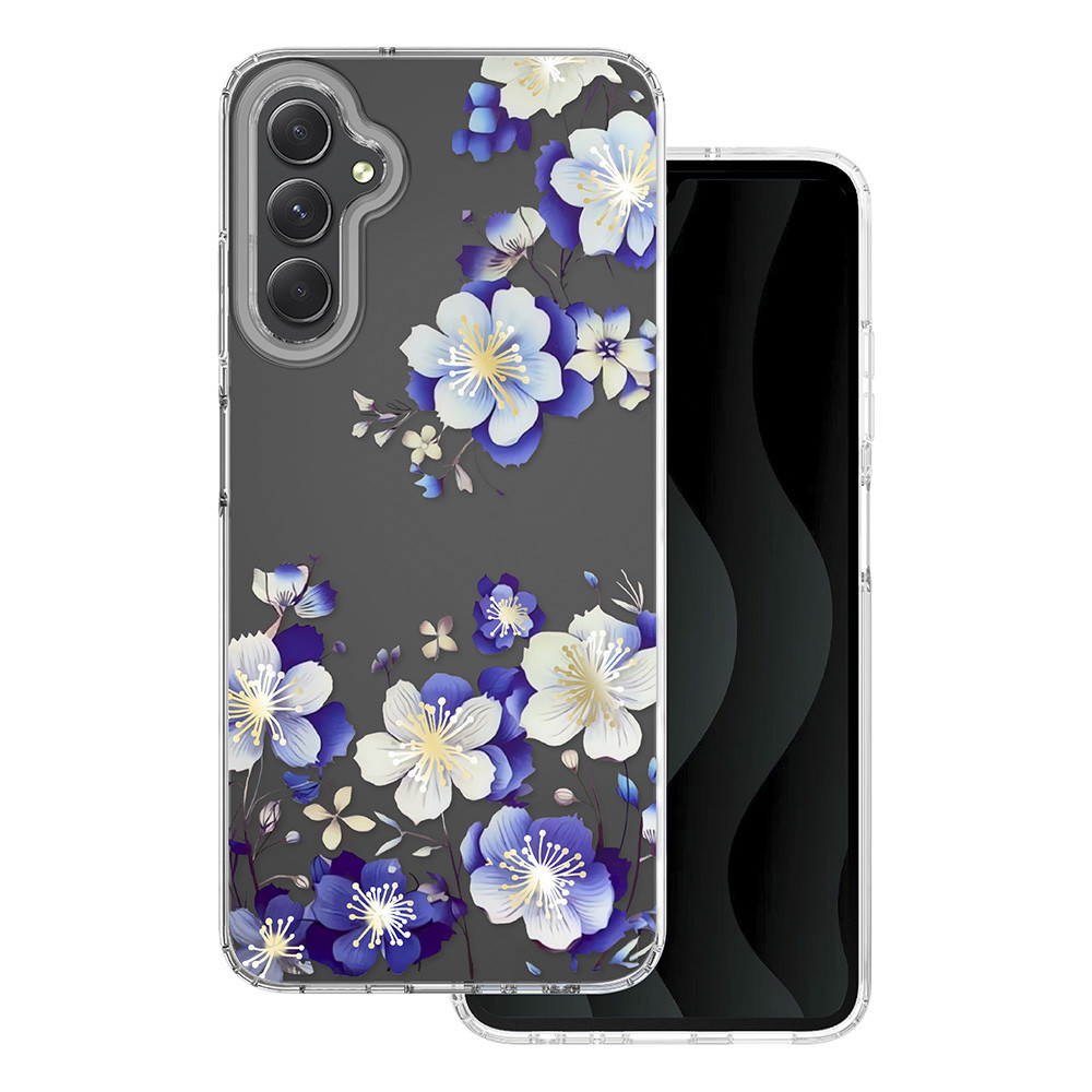 Husa Samsung Galaxy A13 5G / A04s, IMD Print Case, TPU flexibil, transparent, Floral