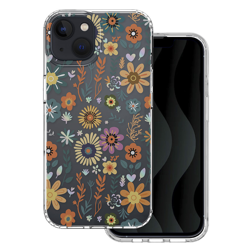 Husa Apple iPhone 14 / iPhone 13, IMD Print Case, TPU flexibil, transparent, Field