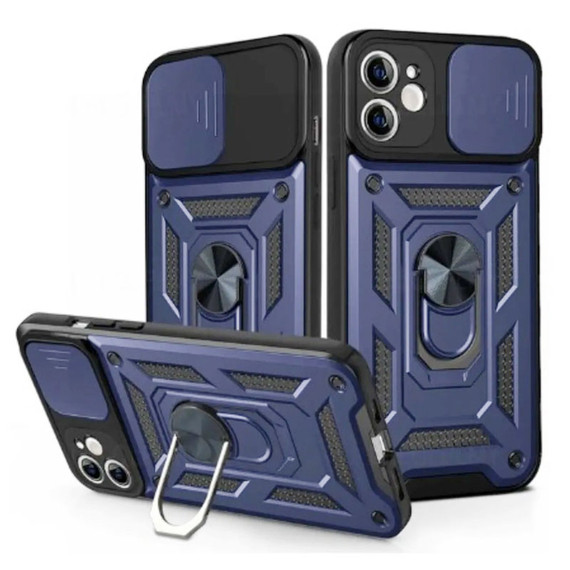 Husa Honor 200 smart, Camshield Armor, inel sustinere, protectie camera, albastru