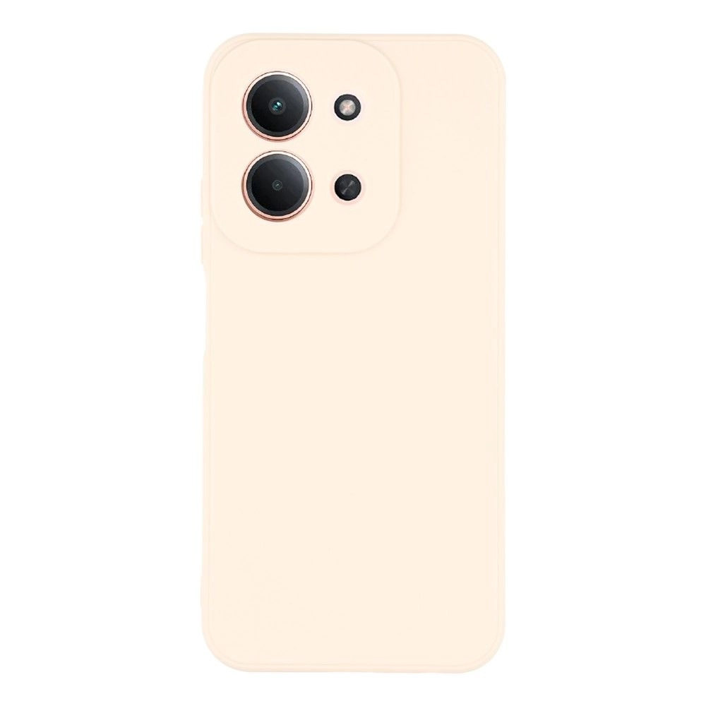 Husa Motorola Edge 40, Luxury Silicone, protectie camera, catifea in interior, crem
