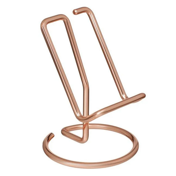 Suport birou pentru telefon mobil, metalic, rose gold