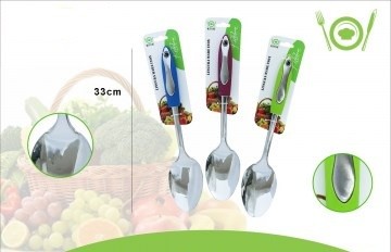 Lingura inox, cu maner din plastic