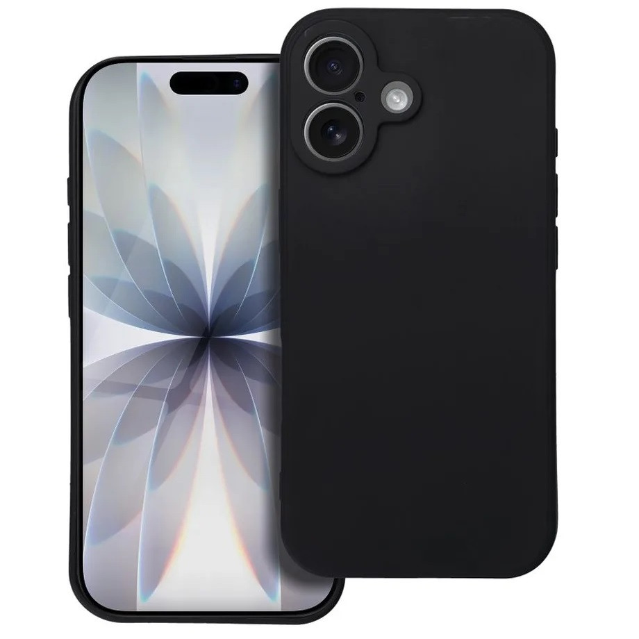Husa Apple iPhone 17, Luxury Silicone, catifea in interior, protectie camere, neagra