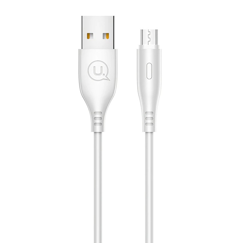 Cablu de date si incarcare MicroUSB USAMS U18, 1 metru, 2.0A, alb