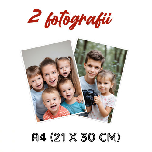 Set 2 fotografii cu imaginea ta, A4 (21 x 30 cm)