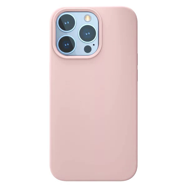 Husa Apple iPhone 13 Pro, Luxury Silicone, catifea in interior, roz pal