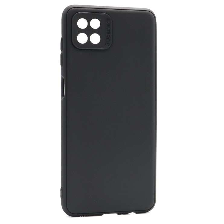 Husa Samsung Galaxy A22 5G, Matt TPU My Choice, silicon moale, protectie camere, neagra