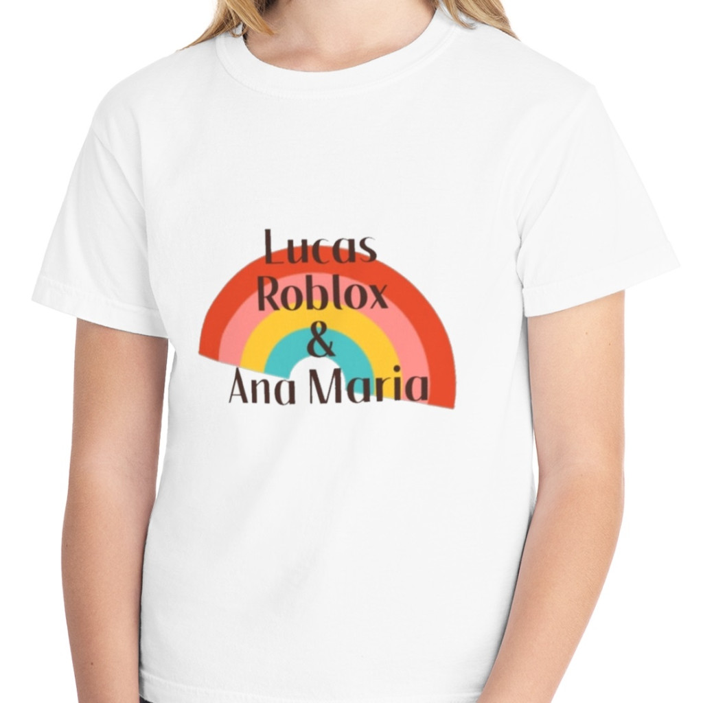 Tricou personalizat alb, copii/adulti, design logo Ana si Lucas, modal, diverse marimi