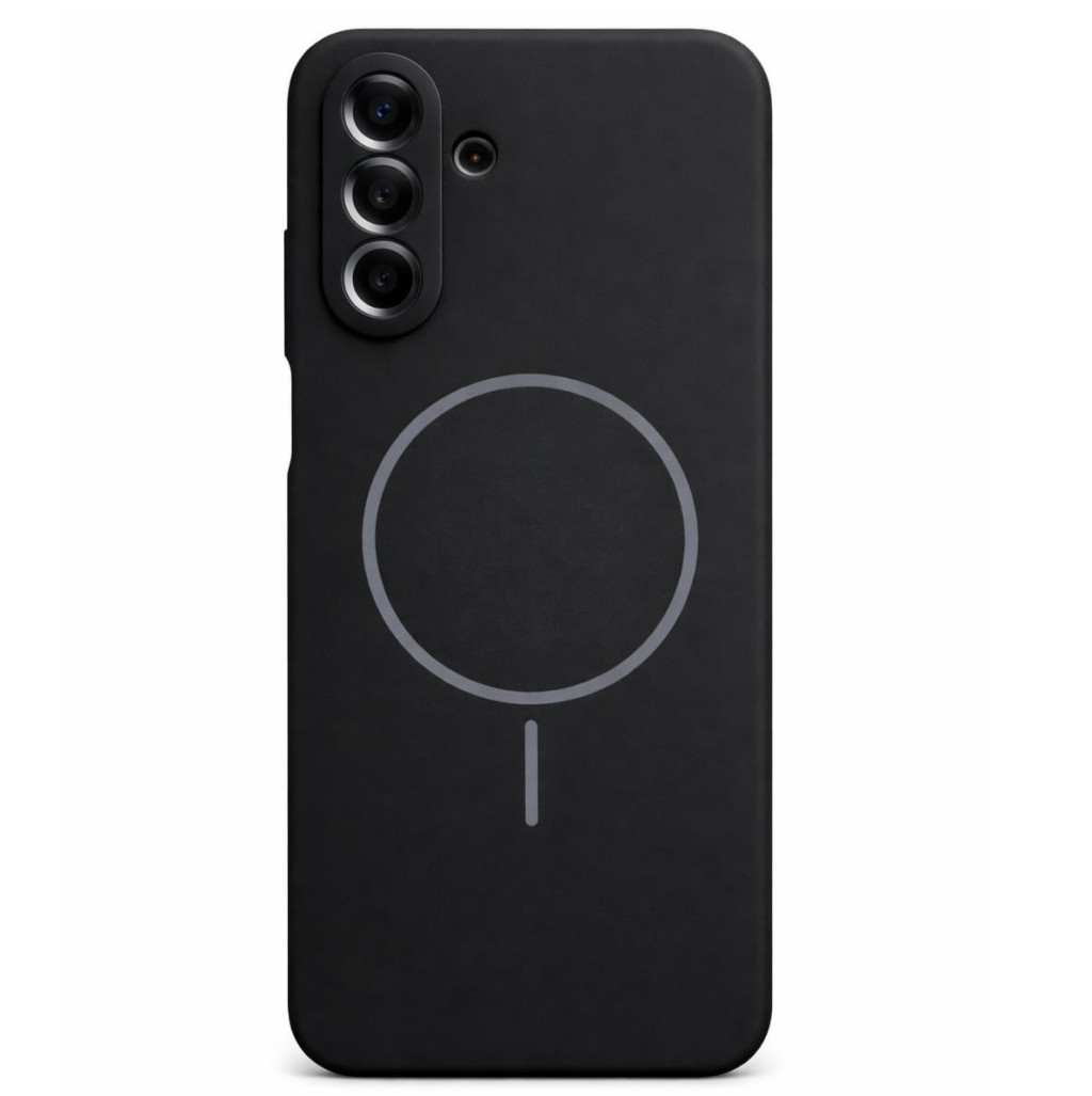 Husa Samsung Galaxy A17, Luxury Silicone Magsafe, protectie camera, catifea in interior, neagra