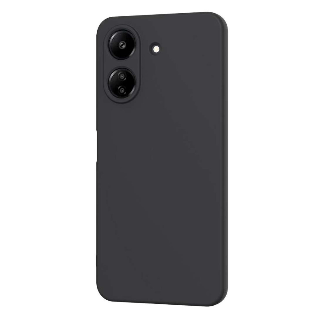 Husa Xiaomi Redmi 13C, Luxury Silicone, protectie camera, catifea in interior, neagra