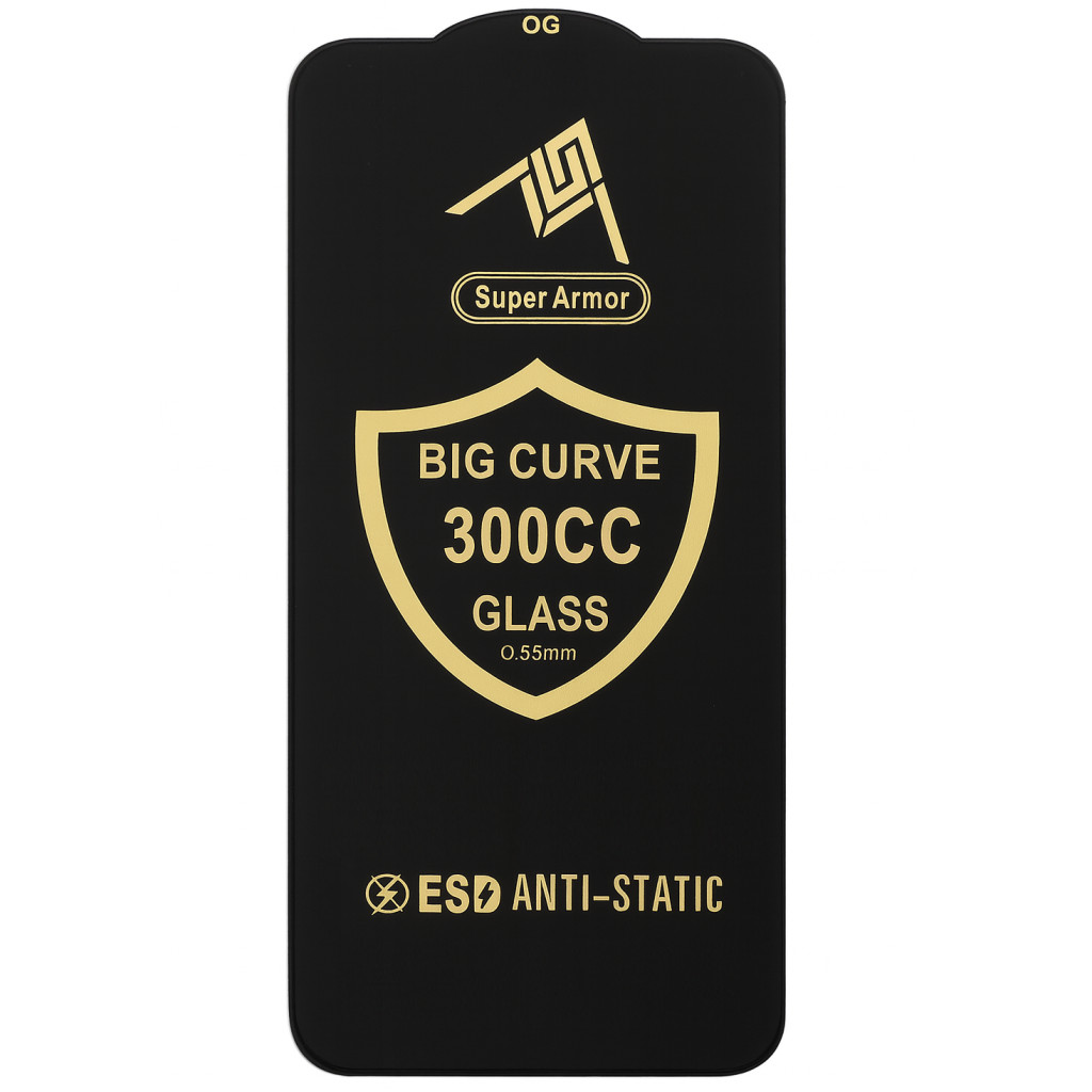 Folie de sticla Samsung Galaxy A15, Big Curve 300CC, 0.55 mm, margini curbate, negre