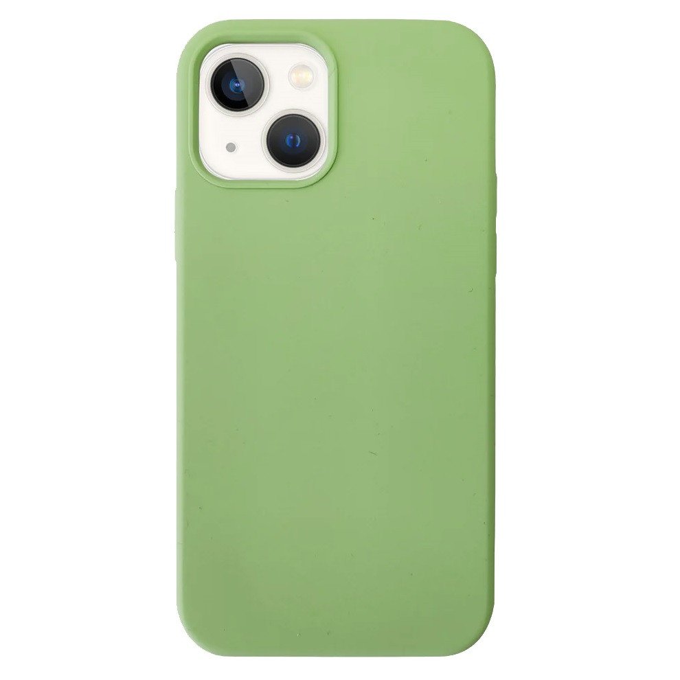 Husa Apple iPhone 13, Luxury Silicone, catifea in interior, verde maslina