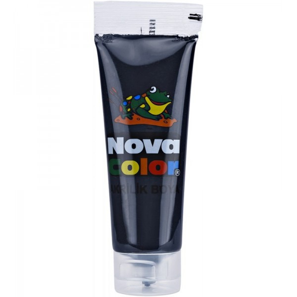 Culori acrilice Nova Color, 75ml, negru
