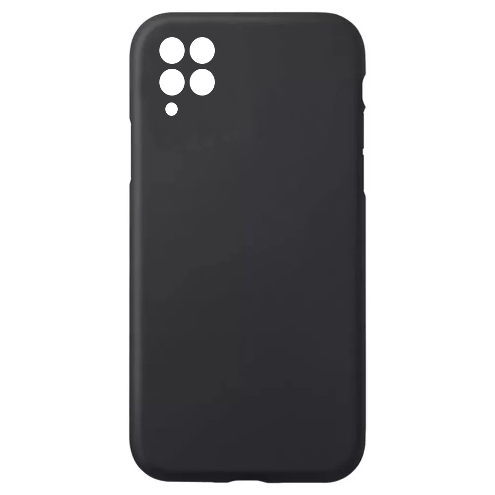 Husa Huawei P40 Lite Luxury Silicone, catifea in interior, protectie camere, negru