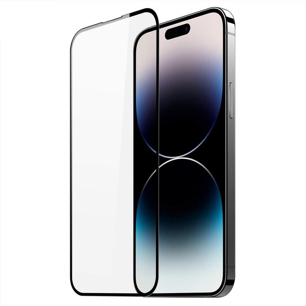 Folie de protectie Apple iPhone 15 Plus, Ceramic 9H Film, margini negre