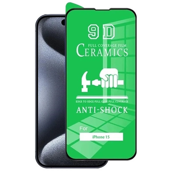 Folie protectie Apple iPhone 16, Ceramic Film, margini negre