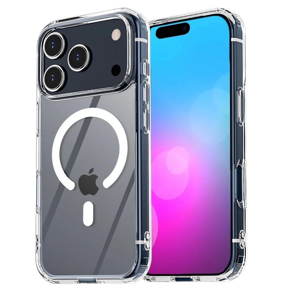 Husa protectie Apple iPhone 17 Pro Max, Magsafe, SnapOn, AntiDrop, Acryl+TPU, transparenta
