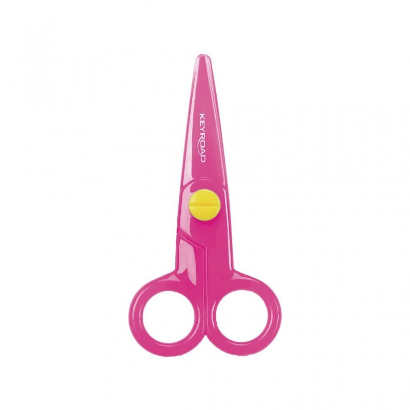 Foarfeca Keyroad Kids KR970962, 13.0cm, plastic, prescolari, blister, roz