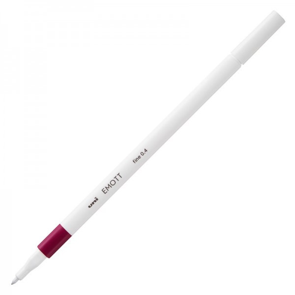 Fineliner UNI EMOTT PEM-SY, 0.4mm grena