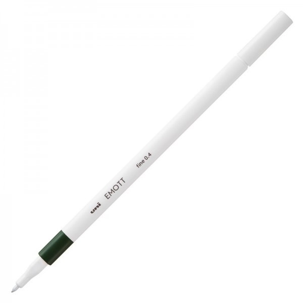 Fineliner UNI EMOTT PEM-SY, 0.4mm verde kaki