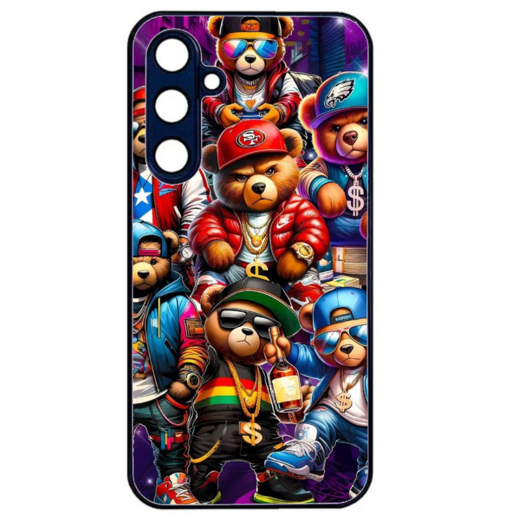 Husa Samsung Galaxy S22 Ultra, Colorful Aluminium TPU, design Ape and Bear