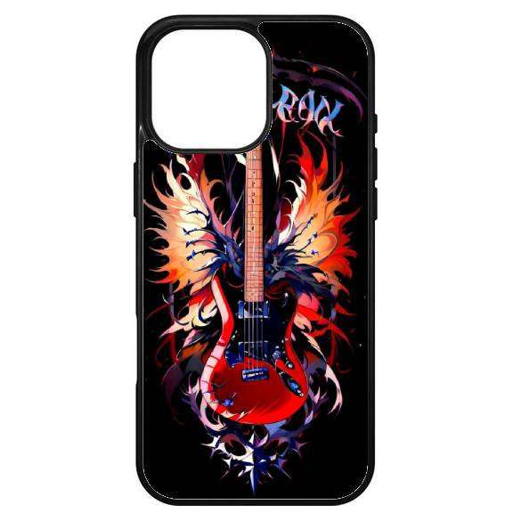 Husa protectie Apple iPhone 15 Pro, Colorful Aluminium TPU, design Rock Guitar