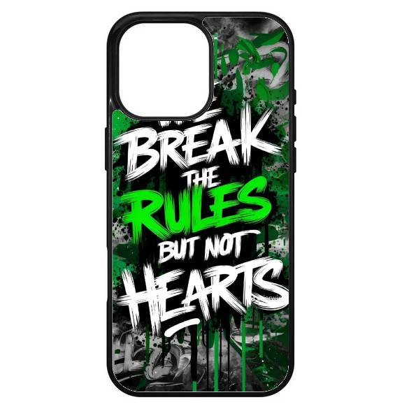 Husa protectie Apple iPhone 16 Pro, Colorful Aluminium TPU, mesaj We Break the Rules