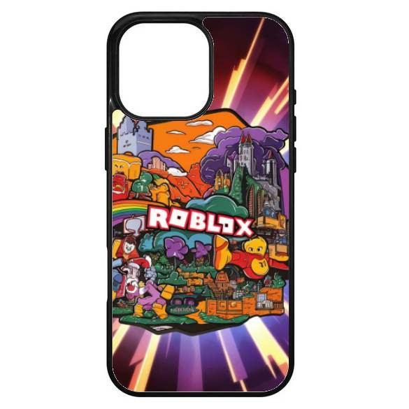 Husa protectie Apple iPhone 16, Colorful Aluminium TPU, design Roblox 2