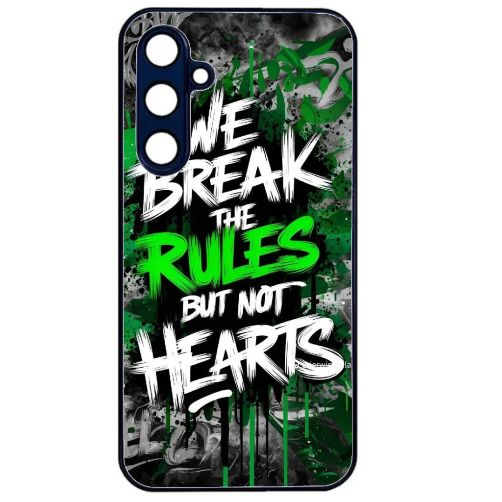 Husa Samsung Galaxy A05, Colorful Aluminium TPU, mesaj We Break the Rules
