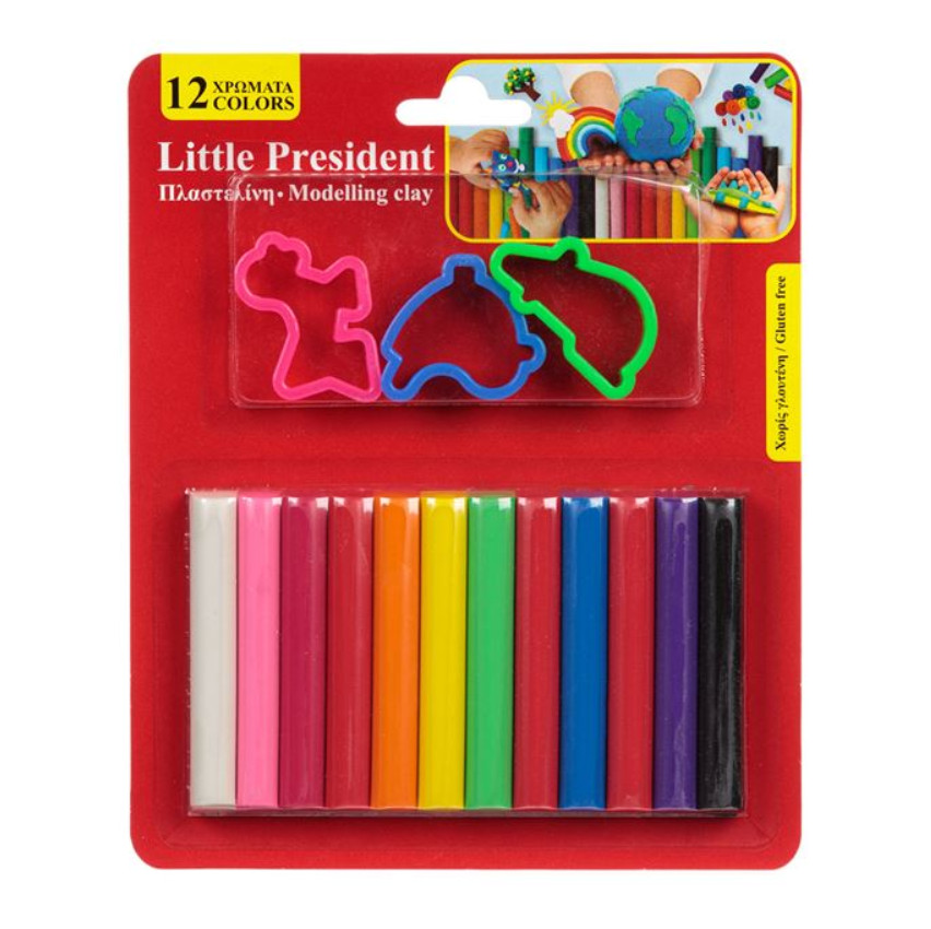 Set plastilina 12 culori diferite & forme, 15 piese