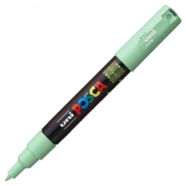 Marker UNI Posca PC-1M, varf rotund, 0.7mm verde deschis