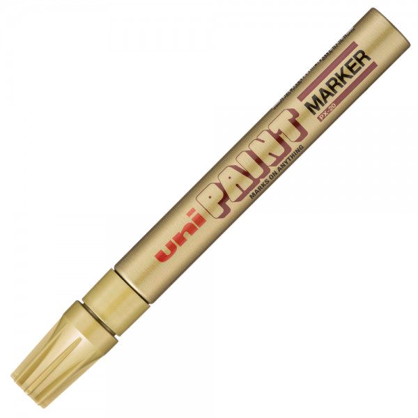 Marker cu vopsea UNI PX-20, varf rotund, 2.2-2.8mm, auriu