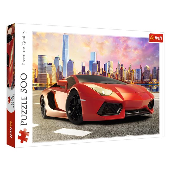 Puzzle Lamborghini Rosu (500 de piese) - Trefl