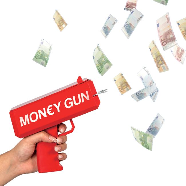 Pistol de Lansat Bani pentru Petreceri